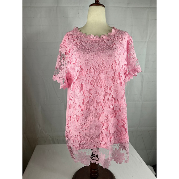 Unbranded Tops - Women's Lace Top Pink Size XL